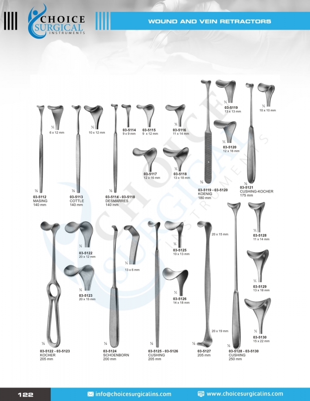 Hooks, Retractors, Spatulas, Spreaders, Abdominal Retractors